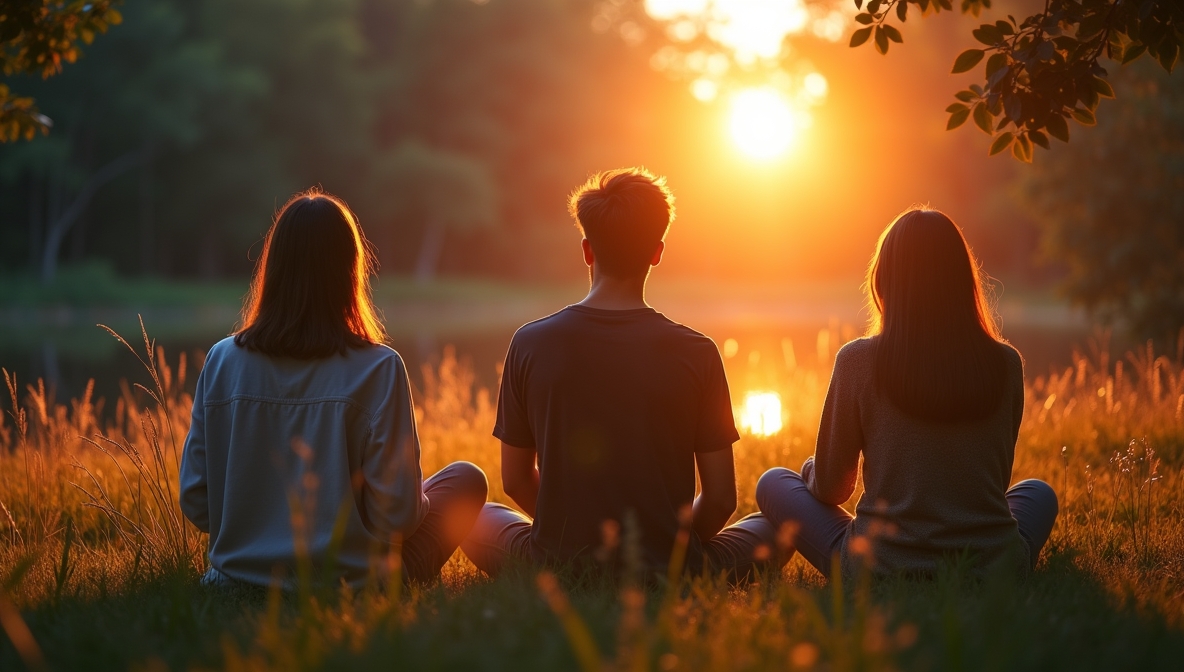 A natural, serene image featuring an ethereal light, symbolizing inner child healing and spiritual integration.