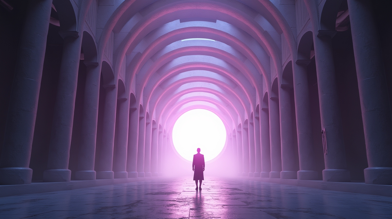 An abstract representation of spiritual purification and shadow integration.